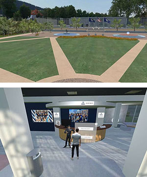 Screenshots from ODU's virtual campus