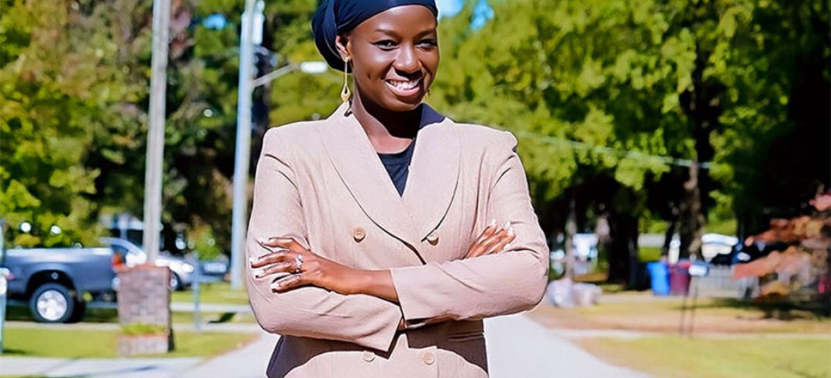 Safiou Olossoumare earned her citizenship while serving in the Navy and her bachelor's degree through ODUGlobal.