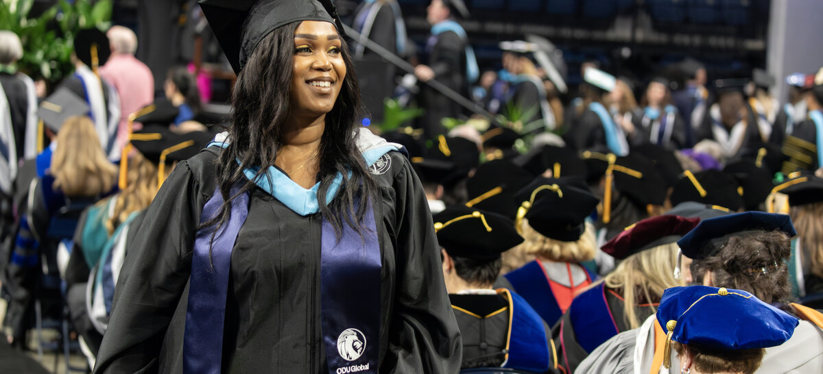 ODU's graduating class of online students represents 35% of ODU’s 2,830 total Spring Commencement 2025 class,