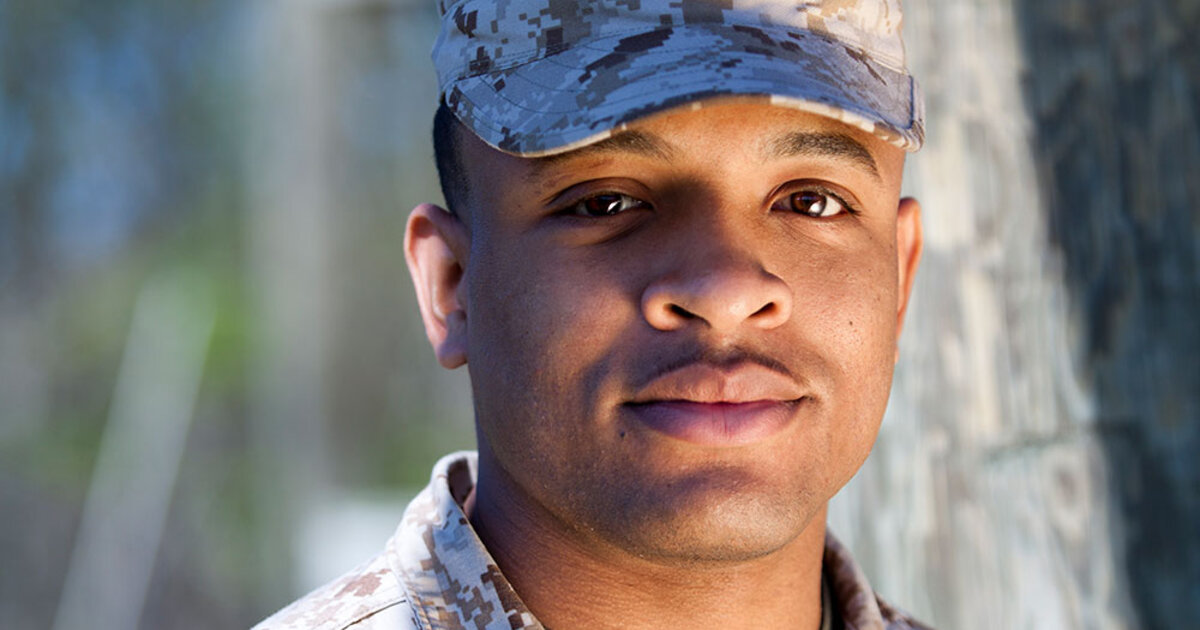Portrait of an African American U.S. soldier