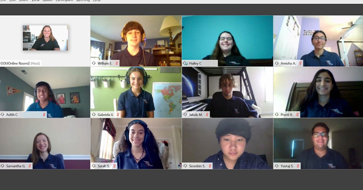 Students on a web conference