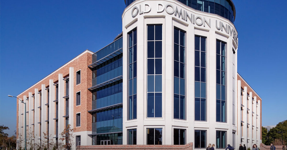Photo of the campus building that houses the Darden College of Education & Professional Studies at Old Dominion University.
