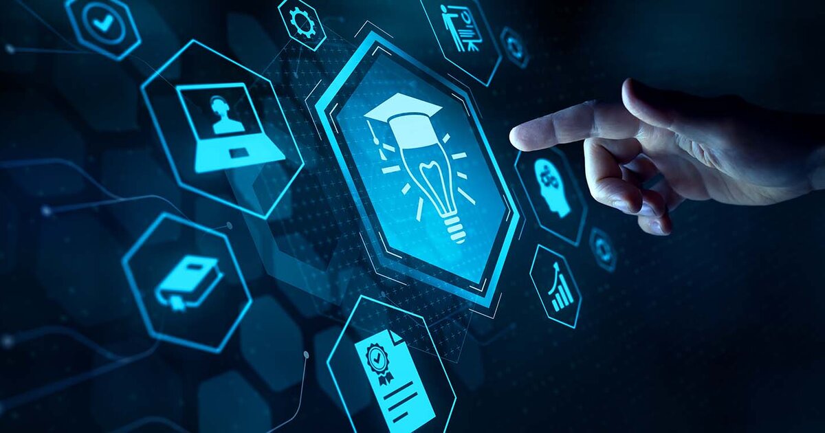 Illustration of a light bulb image on a computer screen