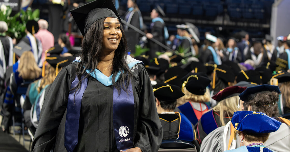 ODU's graduating class of online students represents 35% of ODU’s 2,830 total Spring Commencement 2025 class,