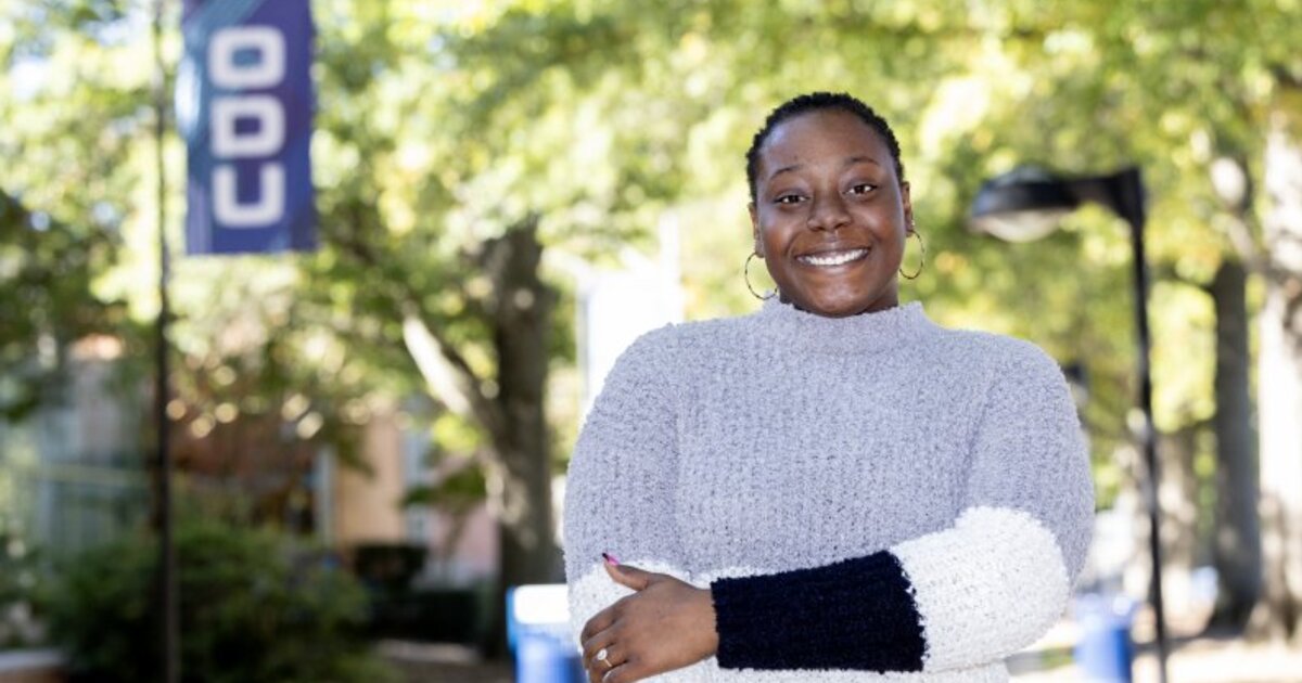 A practicum with Meals on Wheels led to a full-time job for Chiamaka Akujuobi, who recently received her second degree from Old Dominion University.
