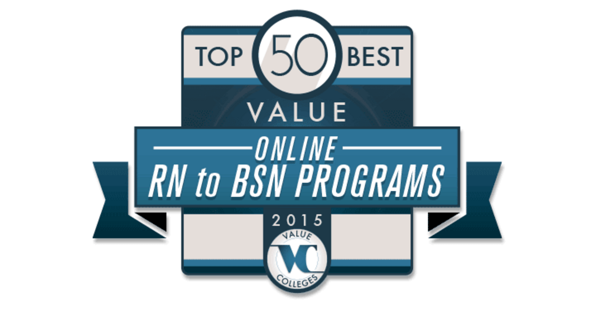 Value Colleges top 50 best RN to BSN award seal