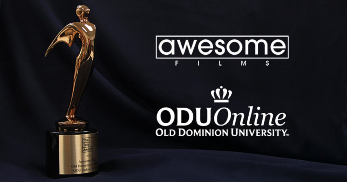 A Telly Award with Awesome Films and ODUOnline logos