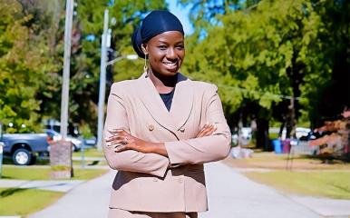 Safiou Olossoumare earned her citizenship while serving in the Navy and her bachelor's degree through ODUGlobal.