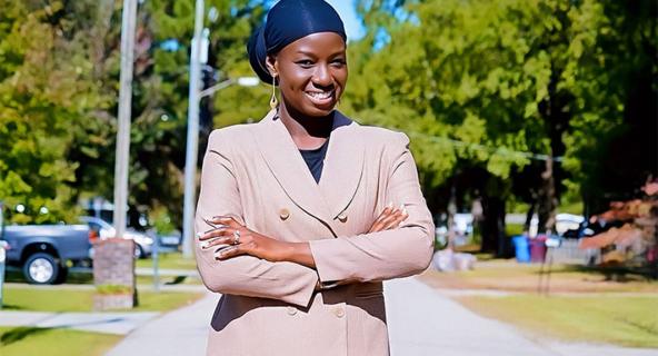 Safiou Olossoumare earned her citizenship while serving in the Navy and her bachelor's degree through ODUGlobal.