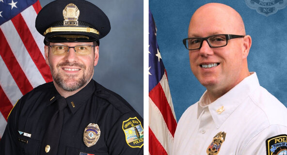 David Tankersley, left, and Brad Eilert received online criminal justice degrees through ODUGlobal.