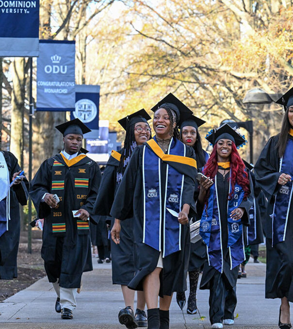ODU students celebrate the Fall 2023 Commencement weekend.