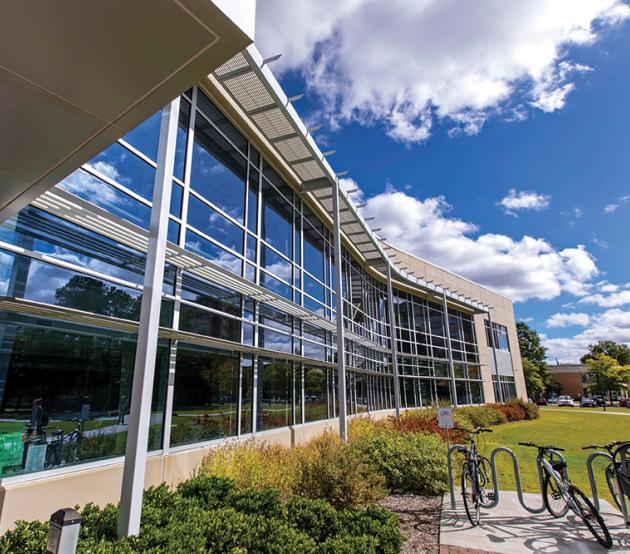 Engineering building close up from side