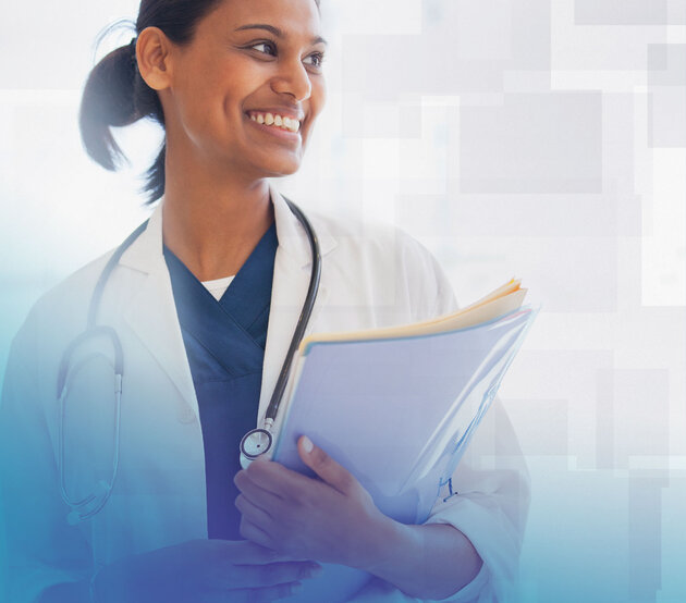 Happy female nurse practitioner 