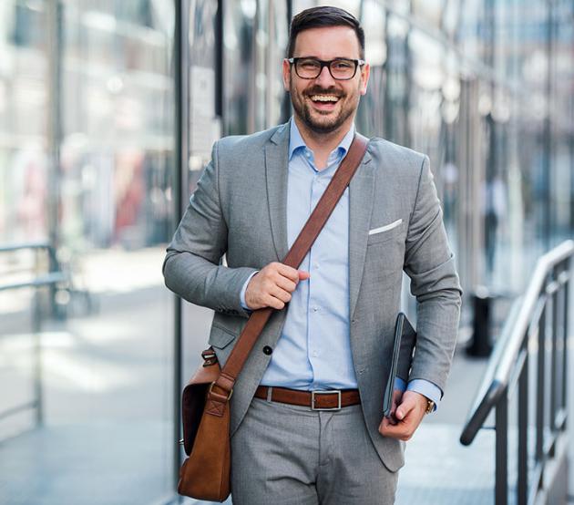 Man walking down the street
