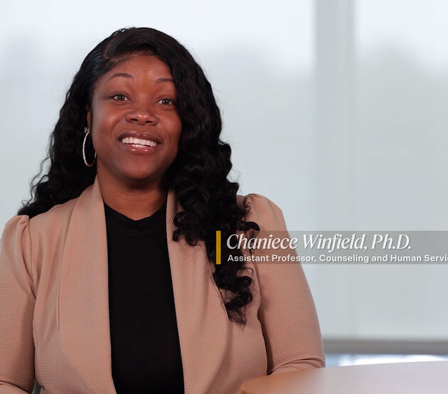 Assistant professor Chaniece Winfield, Ph.D., is interviewed about the Addiction Prevention and Treatment certificate at ODU.