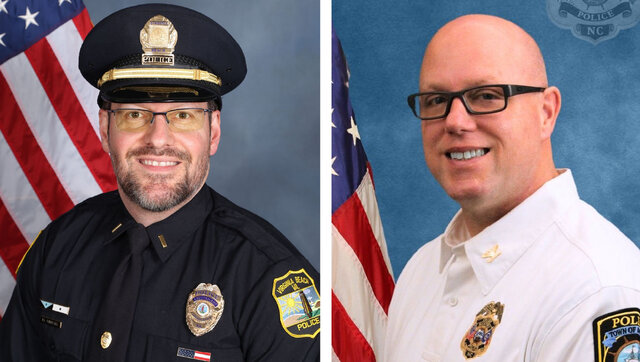 David Tankersley, left, and Brad Eilert received online criminal justice degrees through ODUGlobal.