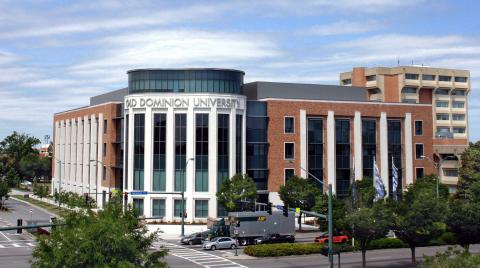 ODU Darden College of Education building as seen across Hampton Boulevard