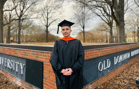 Sadiq Omer ’24 started his journey to a master's in engineering as an international student from Iraq with support from ODUGlobal staff.