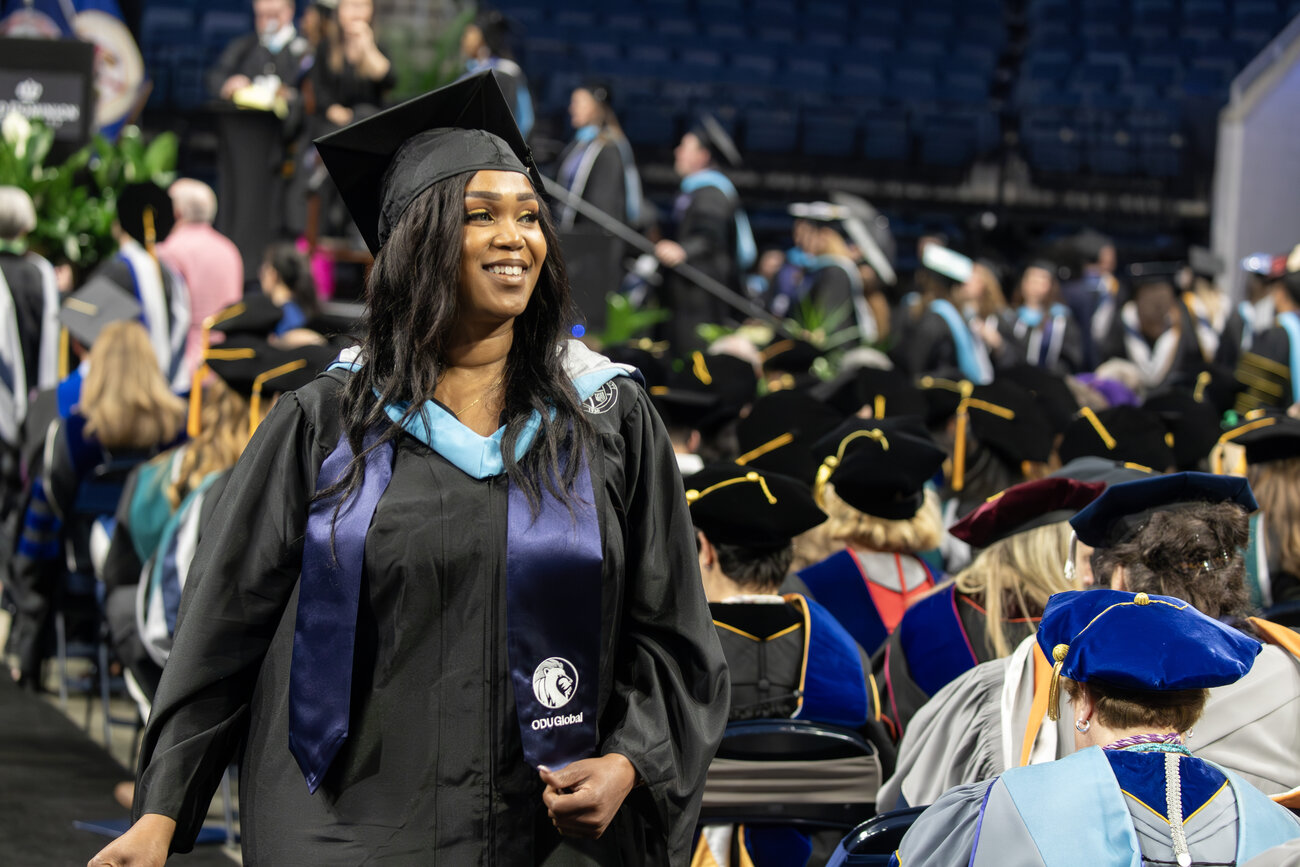 ODU's graduating class of online students represents 35% of ODU’s 2,830 total Spring Commencement 2025 class,