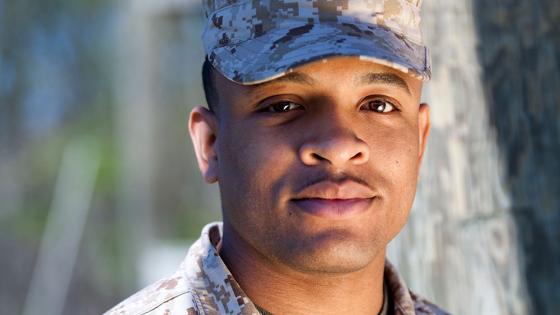 Portrait of an African American U.S. soldier