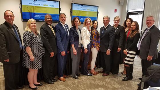 Group portrait of officials from ODU and NOVA 