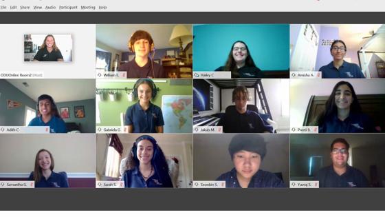 Students on a web conference