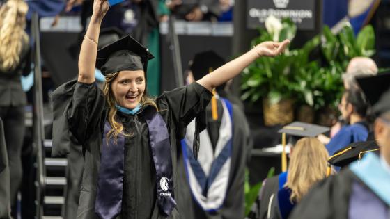 More than 700 online students are scheduled to graduate in ODU's 2024 Fall Commencement ceremony.
