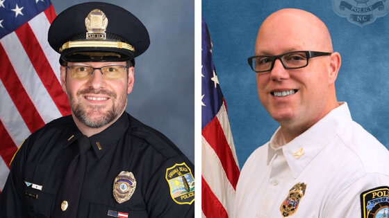 David Tankersley, left, and Brad Eilert received online criminal justice degrees through ODUGlobal.