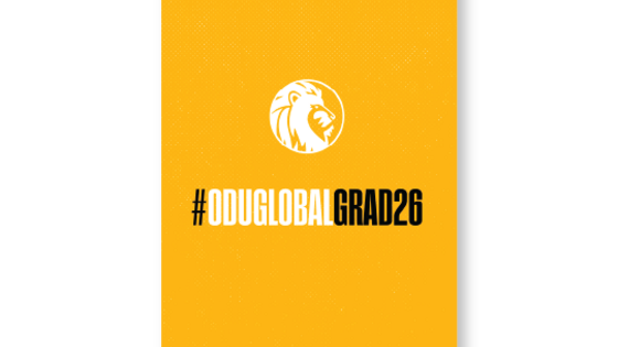 Gold phone wallpaper with Monarch logo and "ODUGlobalGrad ODU26."