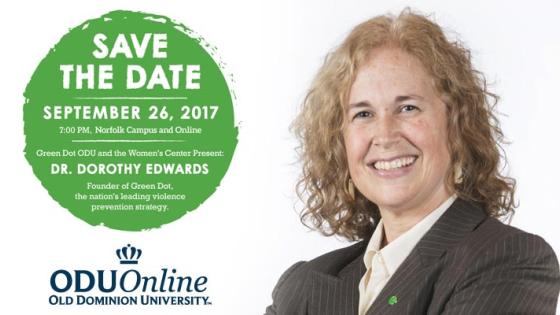 Save the date image featuring Dr. Dorothy Edwards