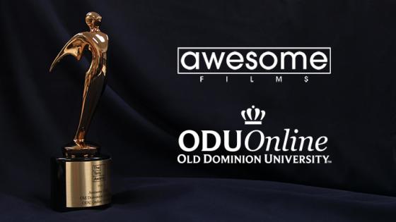 A Telly Award with Awesome Films and ODUOnline logos