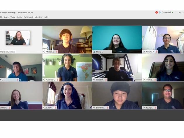 Students on a web conference