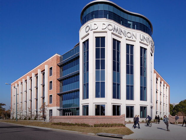 Photo of the campus building that houses the Darden College of Education & Professional Studies at Old Dominion University.