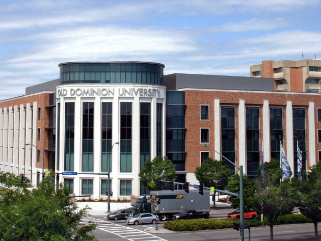 ODU Darden College of Education building as seen across Hampton Boulevard