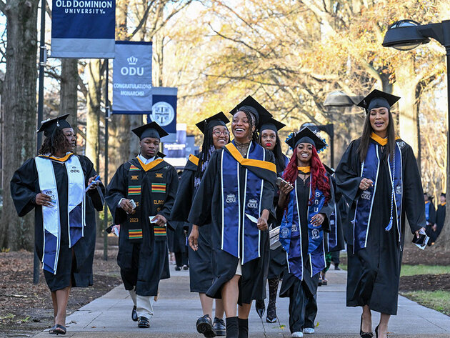 ODU students celebrate the Fall 2023 Commencement weekend.
