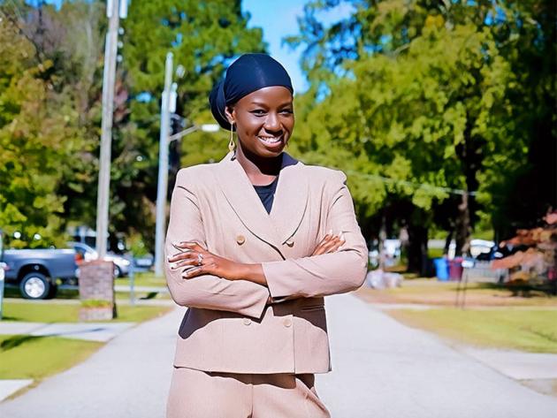 Safiou Olossoumare earned her citizenship while serving in the Navy and her bachelor's degree through ODUGlobal.