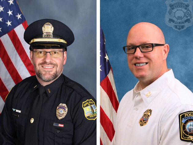 David Tankersley, left, and Brad Eilert received online criminal justice degrees through ODUGlobal.