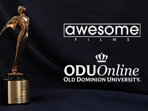 A Telly Award with Awesome Films and ODUOnline logos